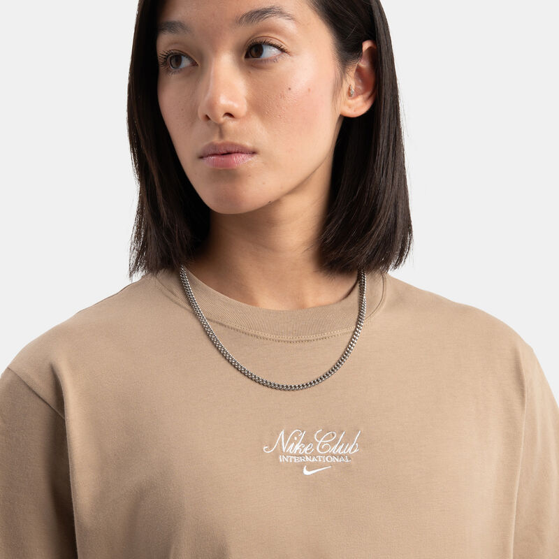 T-shirt Nike Classic Boxy, beige/bianco