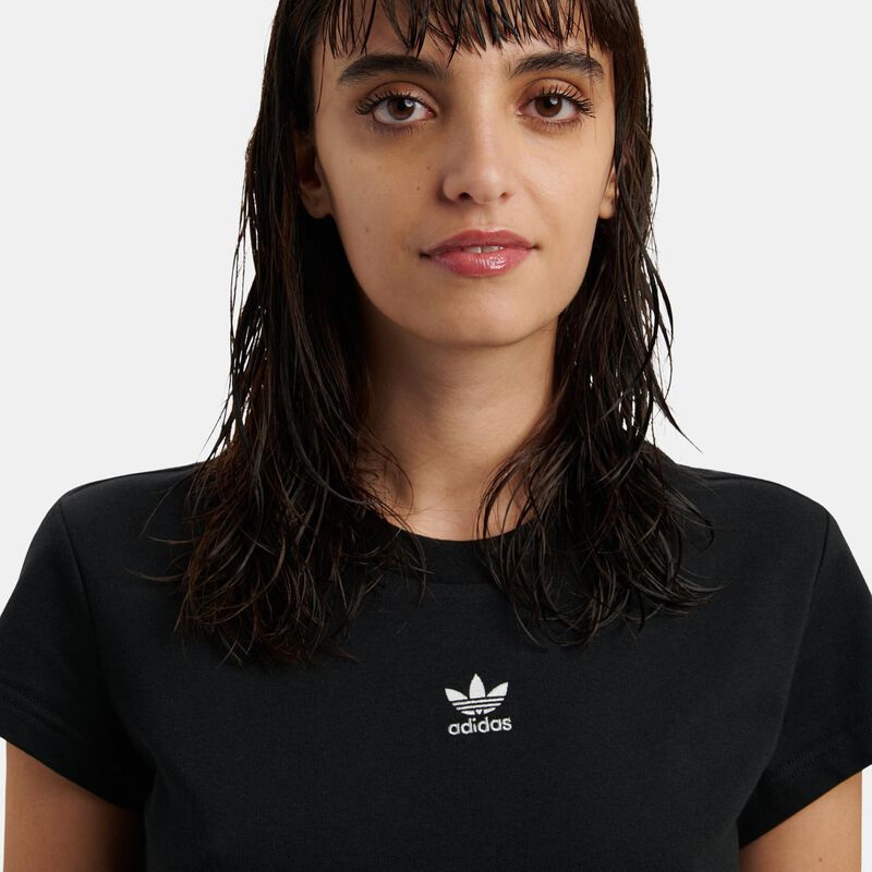 T-shirt adidas Essentials Slim, nero/bianco