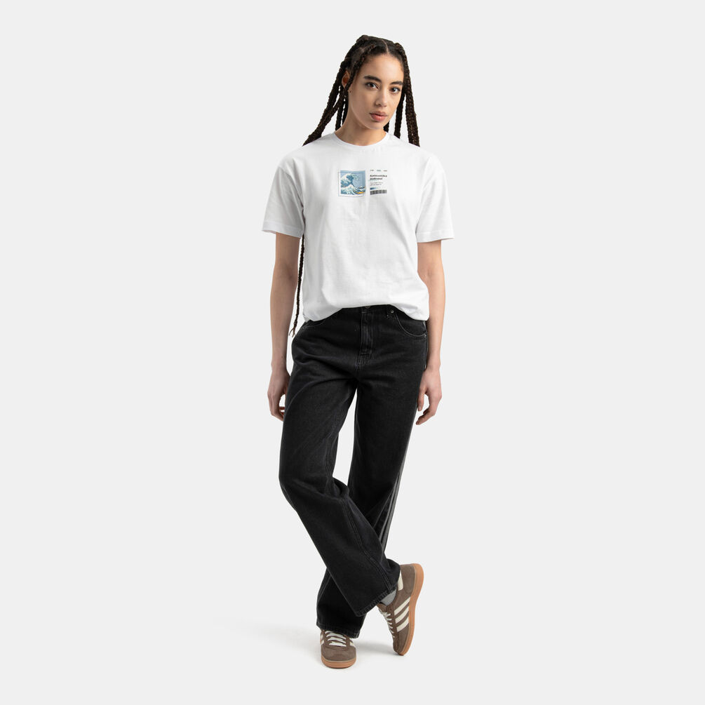 T-shirt Speedy Tee Hokusai, bianco/azzurro