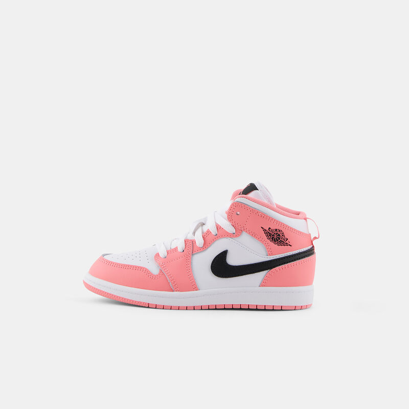 Air Jordan 1 Mid Pink Gaze (PS), rosa/bianco/nero