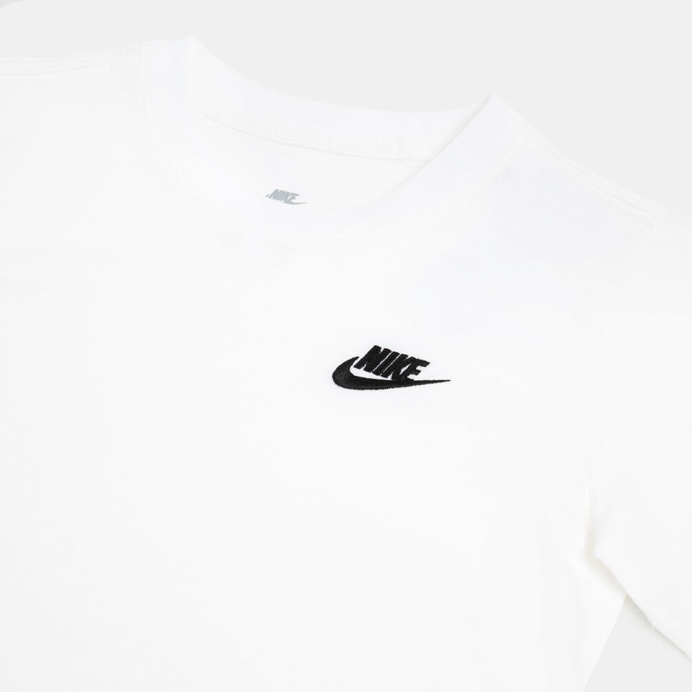 T-shirt Nike Sportswear Club ragazzi, bianco/nero