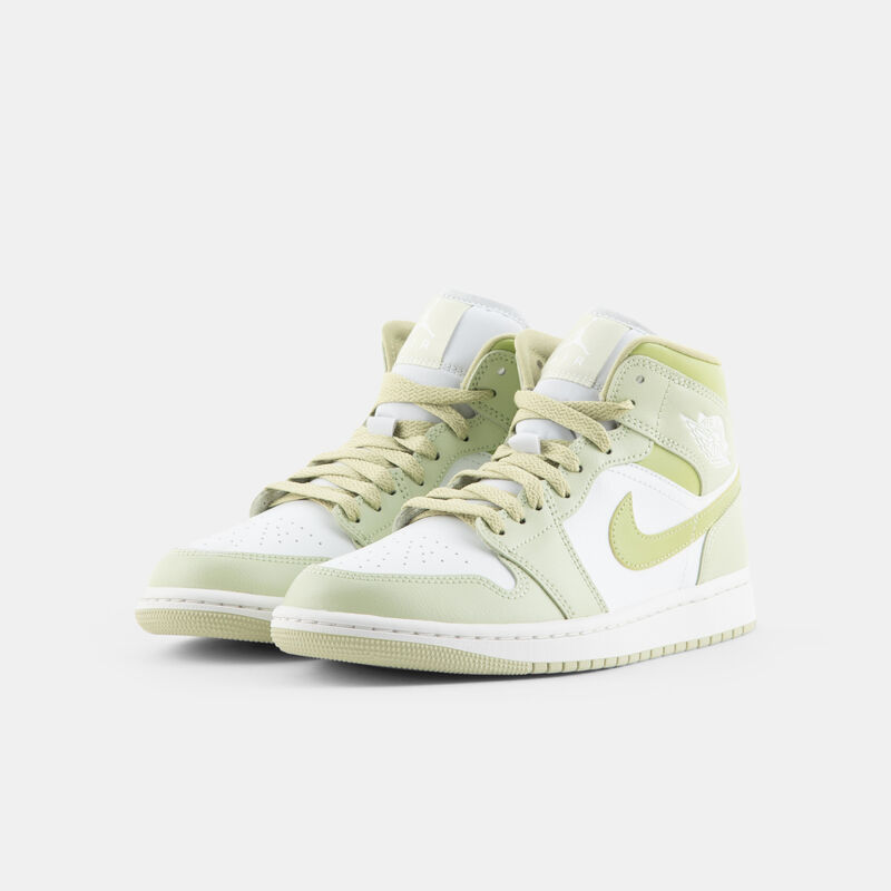 Air Jordan 1 Mid Olive Aura Lawn (W), verde/bianco