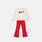 Completo Nike Crew Leggings Set bambini, rosso/beige