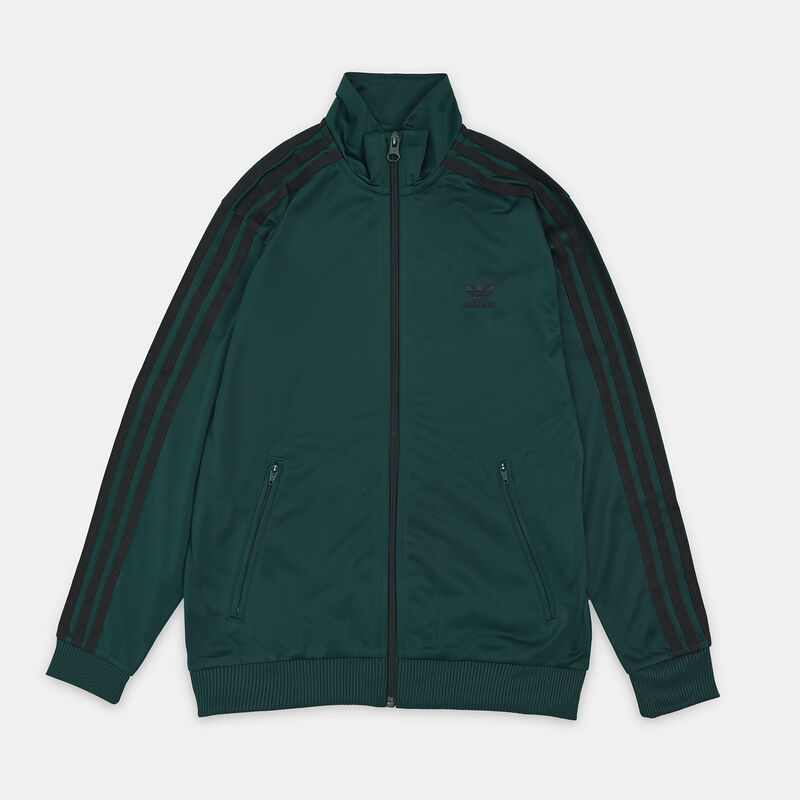 Felpa con zip adidas adicolor Firebird ragazzi, verde/nero