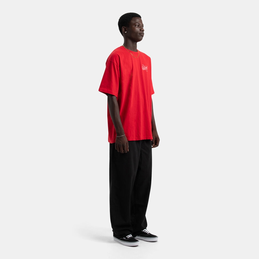 T-shirt Vans Caballero, rosso/bianco