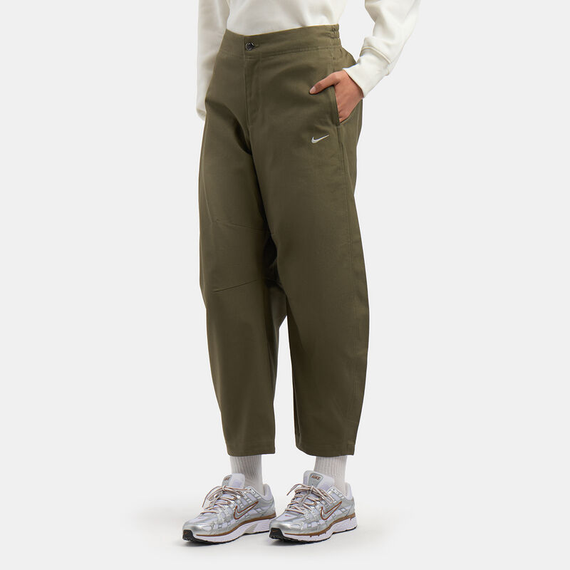 Pantaloni Nike Sportswear Barrel, verde/bianco