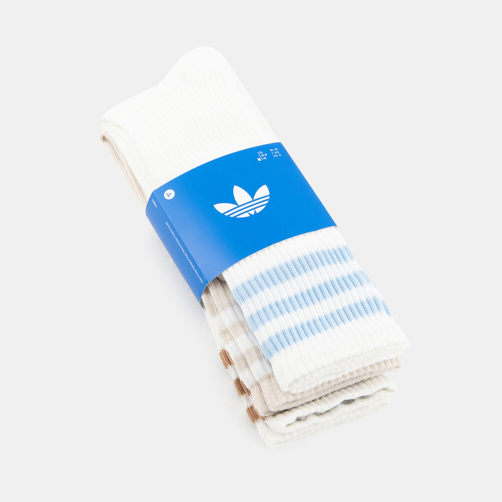 Calzini adidas 3 Stripes High (3 paia), beige/bianco/azzurro