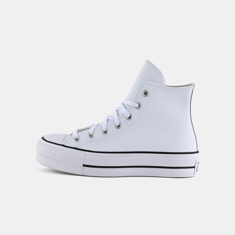 Converse Chuck Taylor All Star Lift Platform Leather, bianco/nero
