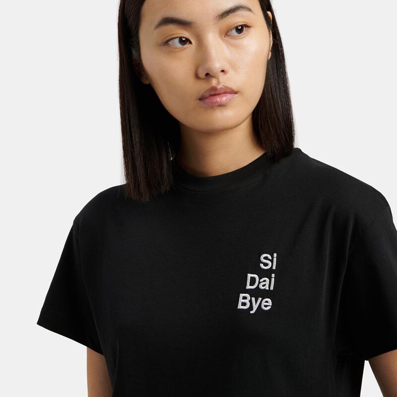 T-shirt VRL Helvetica, nero/bianco