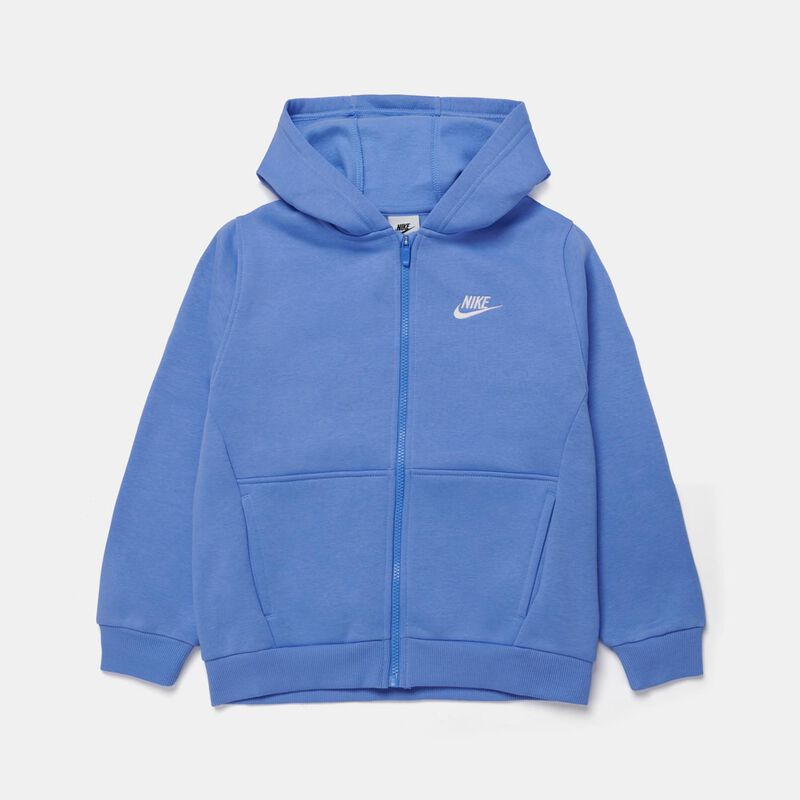 Felpa con zip Nike Sportswear Club ragazzi, azzurro