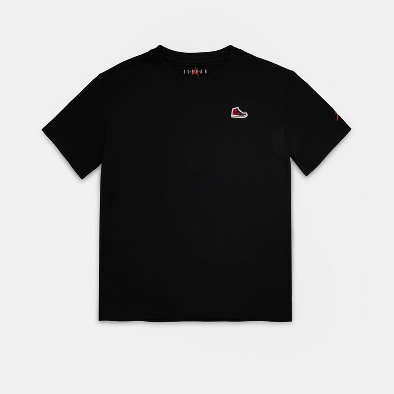 T-shirt Jordan AJ1 ragazzi, nero/rosso/bianco
