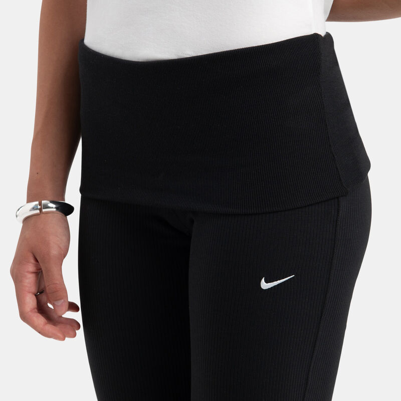 Leggings Nike Sportswear Chill Knit, nero/bianco