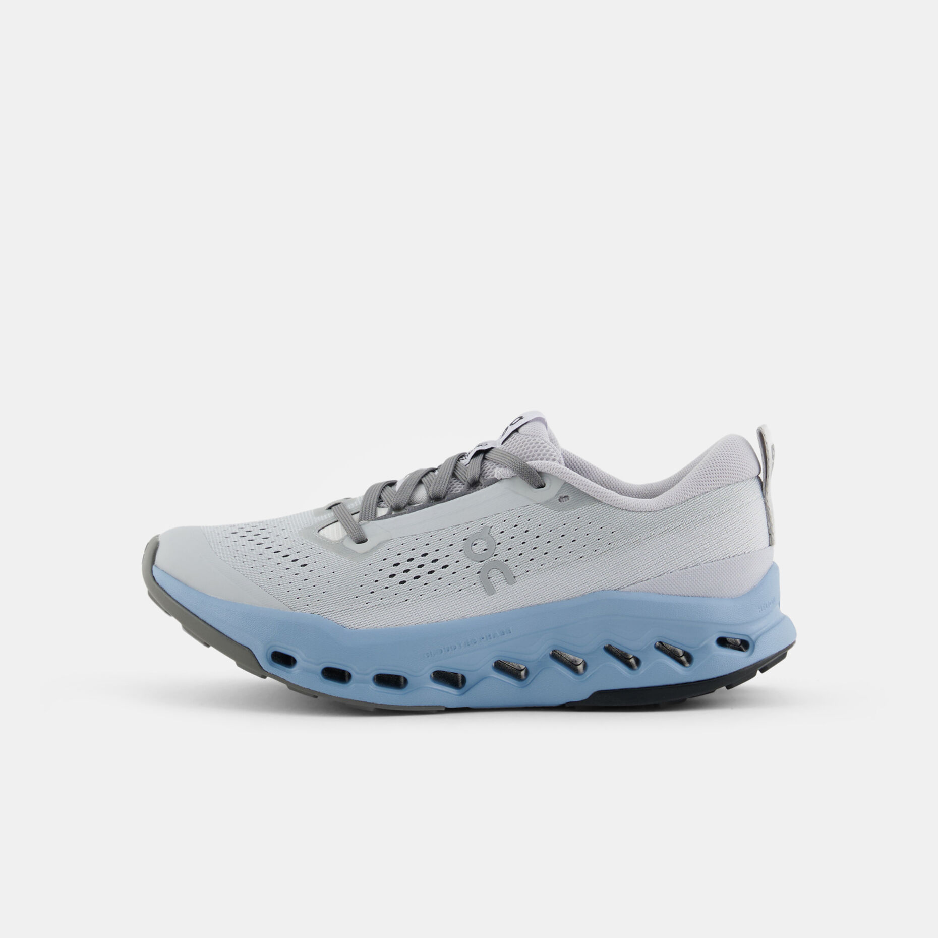 On Cloudsurfer Trail 2, grigio/celeste