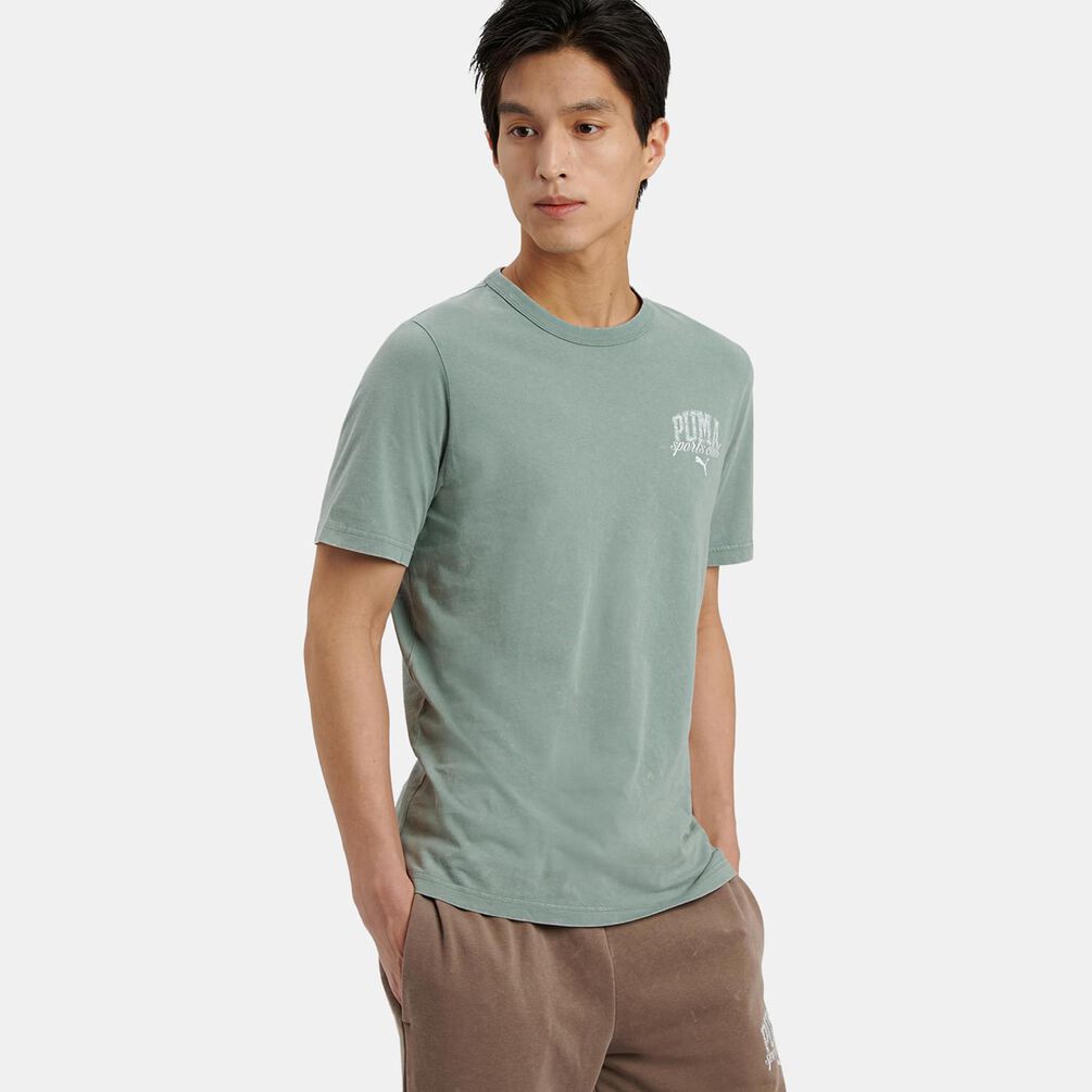 T-shirt Puma CLASS Washed, verde/bianco