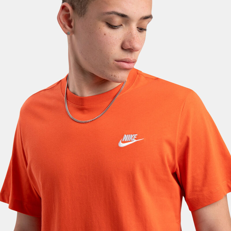 T-shirt Nike Sportswear Club, arancione/bianco