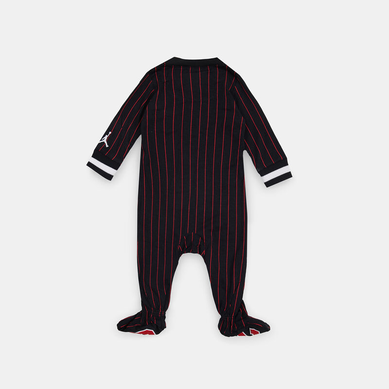 Completo Jordan Footed Coverall neonati, nero/rosso/bianco