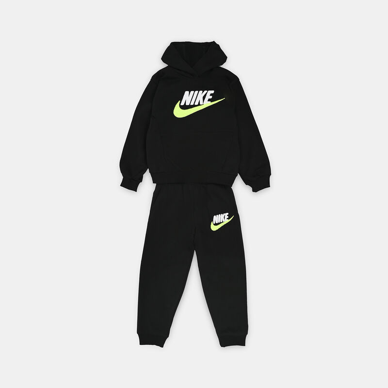 Completo Nike Club Chenille bambini, nero/bianco/giallo