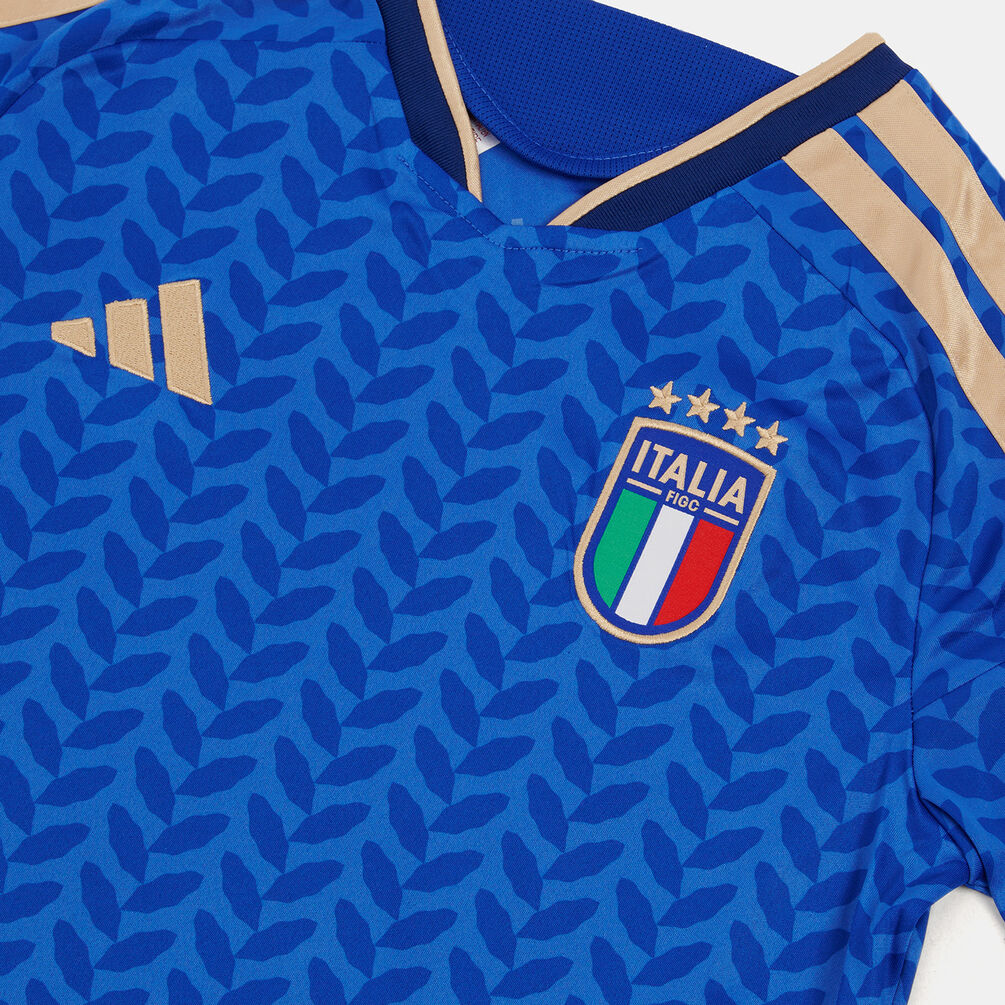 T-shirt adidas Home Italia 26 bambini, azzurro/oro