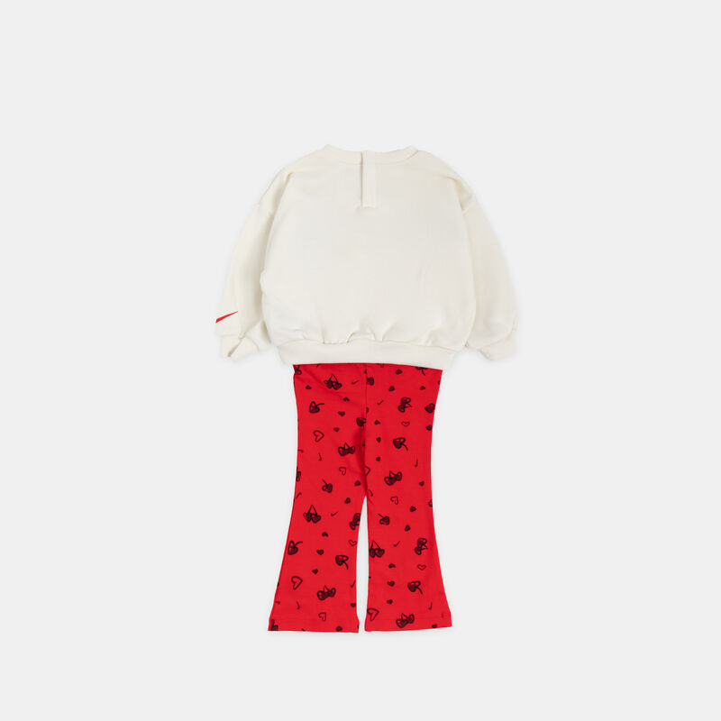 Completo Nike Crew Leggings Set neonati, rosso/beige