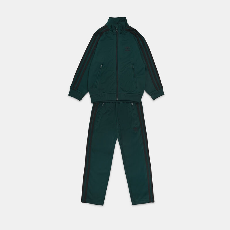 Completo adidas Firebird TS bambini, verde/nero