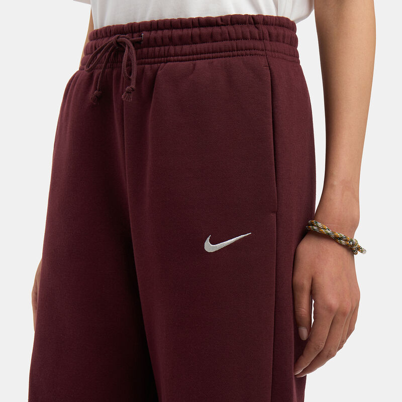 Pantaloni Nike Sportswear Phoenix Fleece, bordeaux/bianco