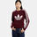 Felpa adidas Originals Knit Crew, bordeaux/bianco