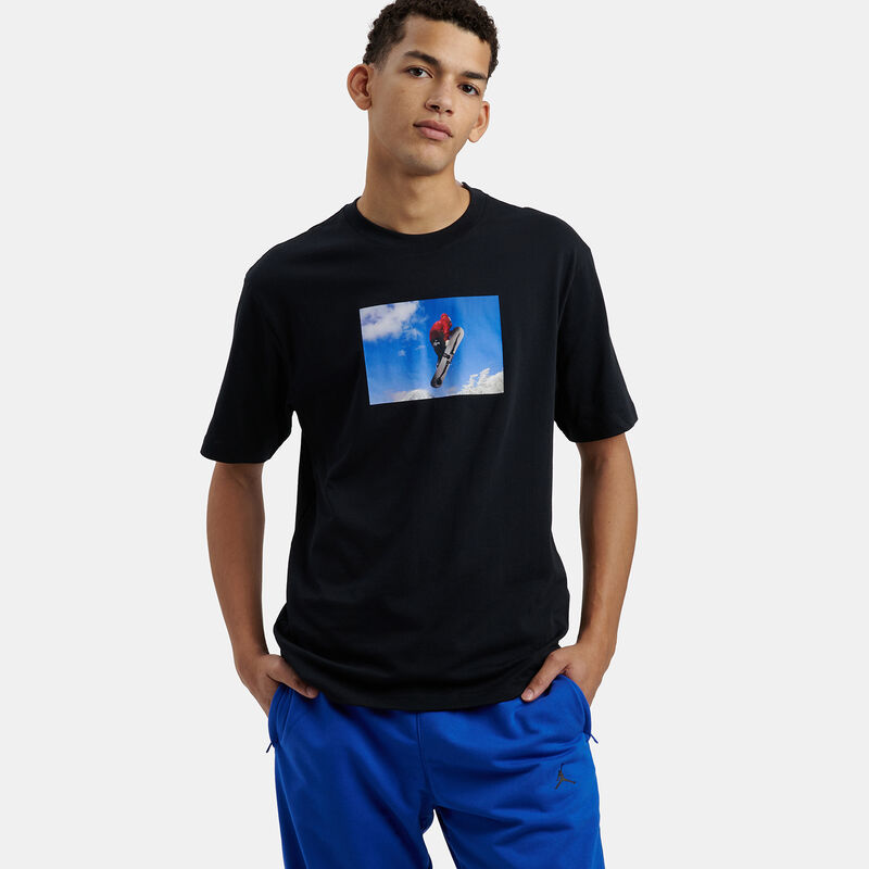 T-shirt Jordan Flight Mountainside, nero/blu/bianco