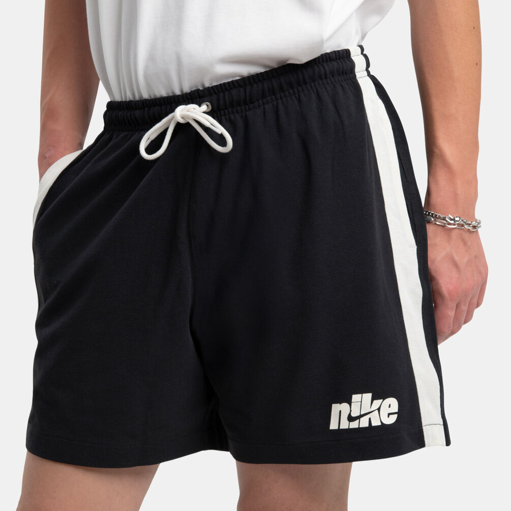 Short Nike Sportswear Club Knit Flow, nero/bianco