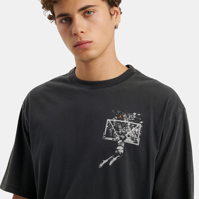 T-shirt Jordan Brooklyn Graphic, nero/bianco/arancione