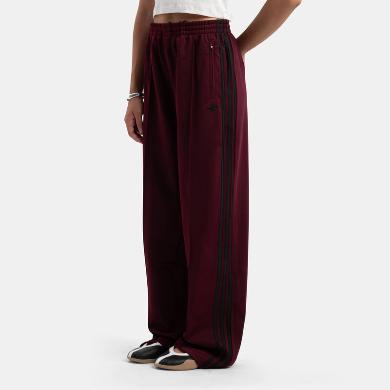 Pantaloni adidas Firebird Loose, bordeaux/nero