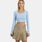 Maglia adidas adicolor 3-Stripes Long Sleeve Crop, azzurro/bianco