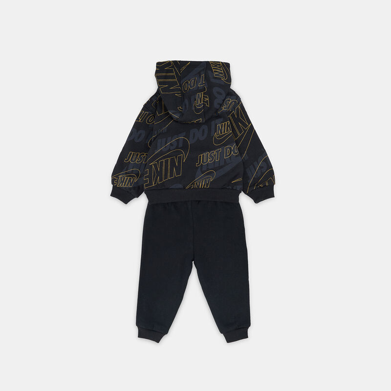 Completo Nike Sportswear Club Fleece Shine neonati, nero/oro