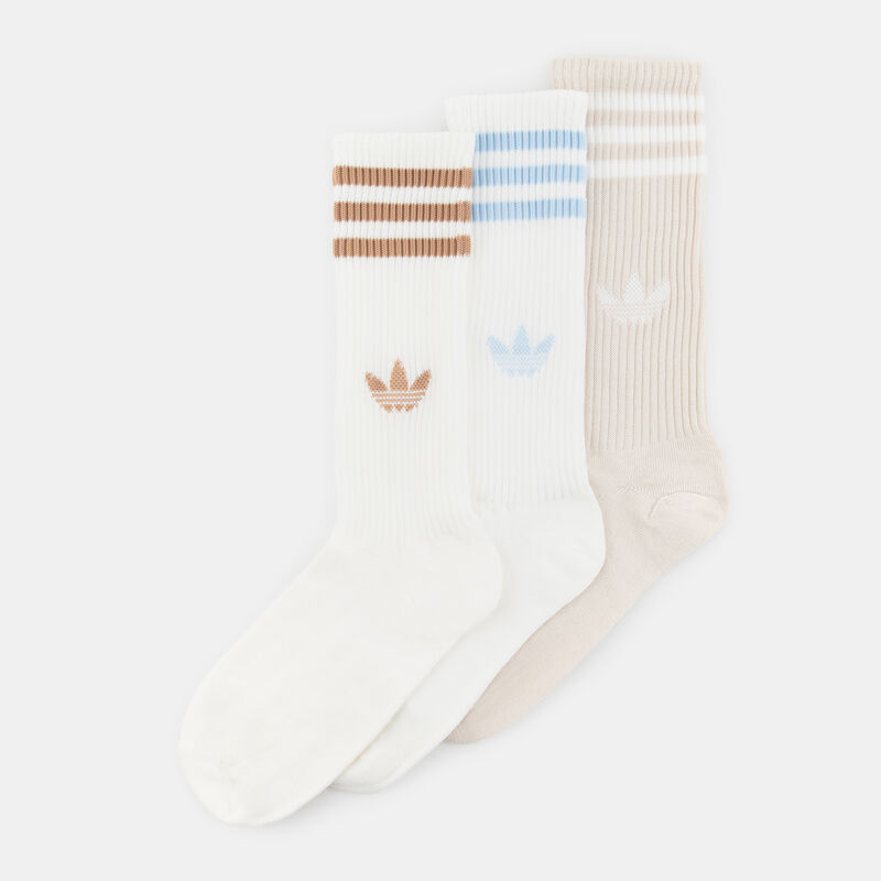 Calzini adidas 3 Stripes High (3 paia), beige/bianco/azzurro