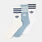 Calzini adidas 3 Stripes (3 paia), bianco/azzurro/blu