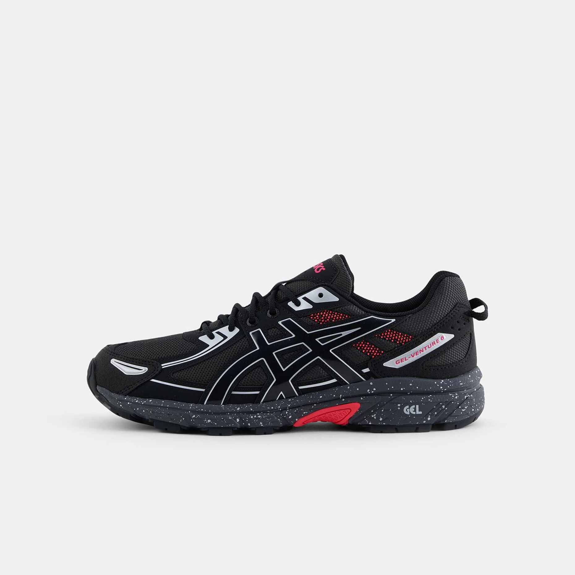 Asics Gel-Venture 6, nero/grigio/rosso