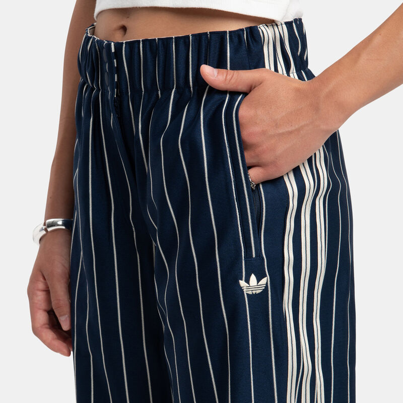 Pantaloni adidas Firebird Pinstripe Loose, blu/beige