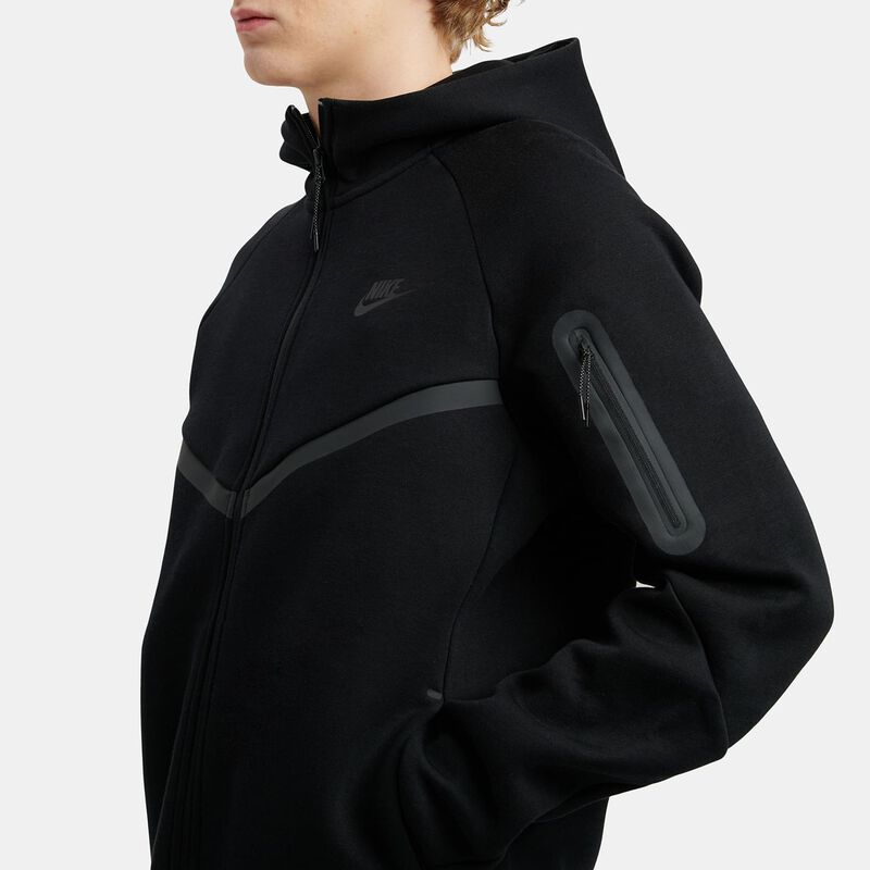 Felpa con zip Nike Tech, nero