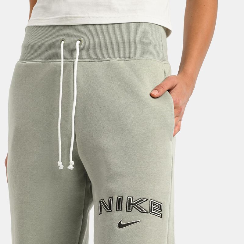 Pantaloni Nike Phoenix Fleece, verde/bianco