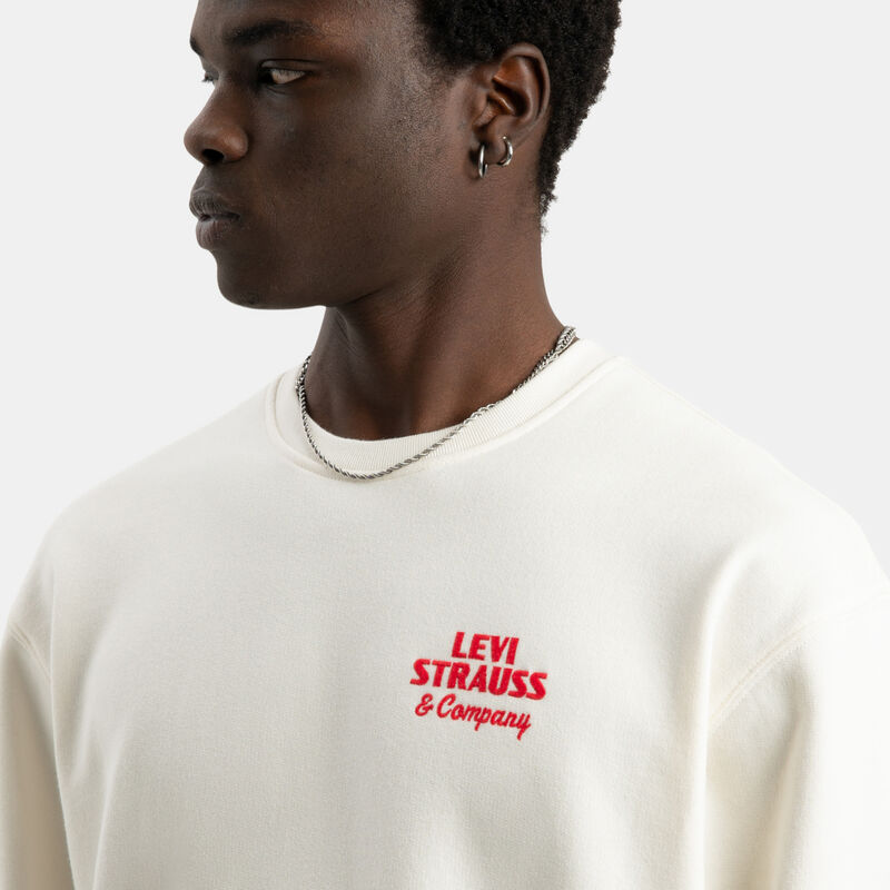 Felpa Levi's Relaxed Graphic, bianco/rosso