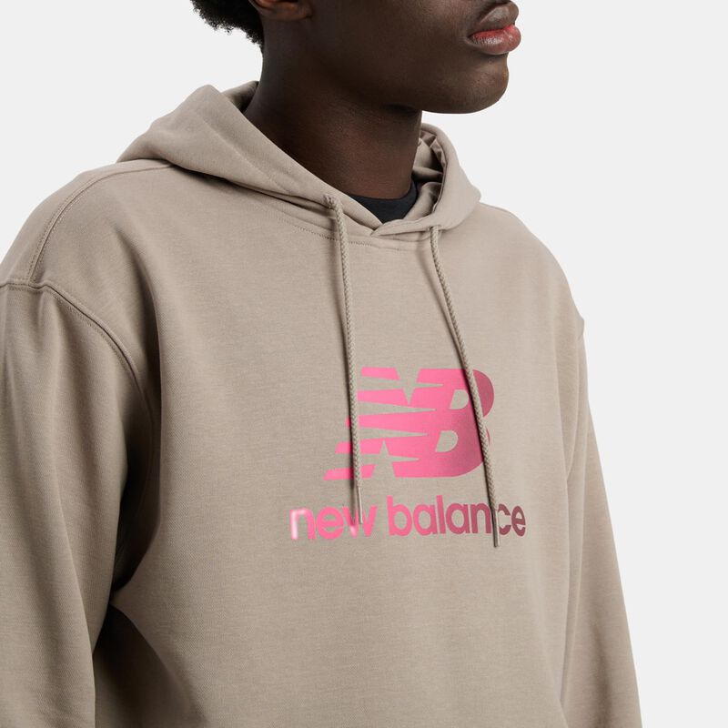 Felpa New Balance Sport Essentials Gradient Logo, beige/rosa