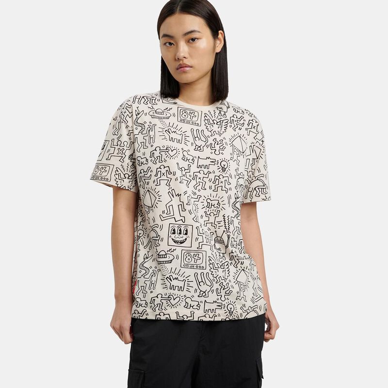 T-shirt Speedy Tee Keith Haring Allover, bianco/nero/rosso