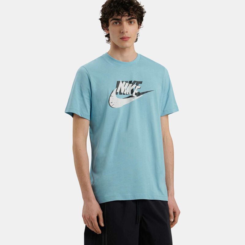 T-shirt Nike Sportswear Futura, celeste/nero/bianco