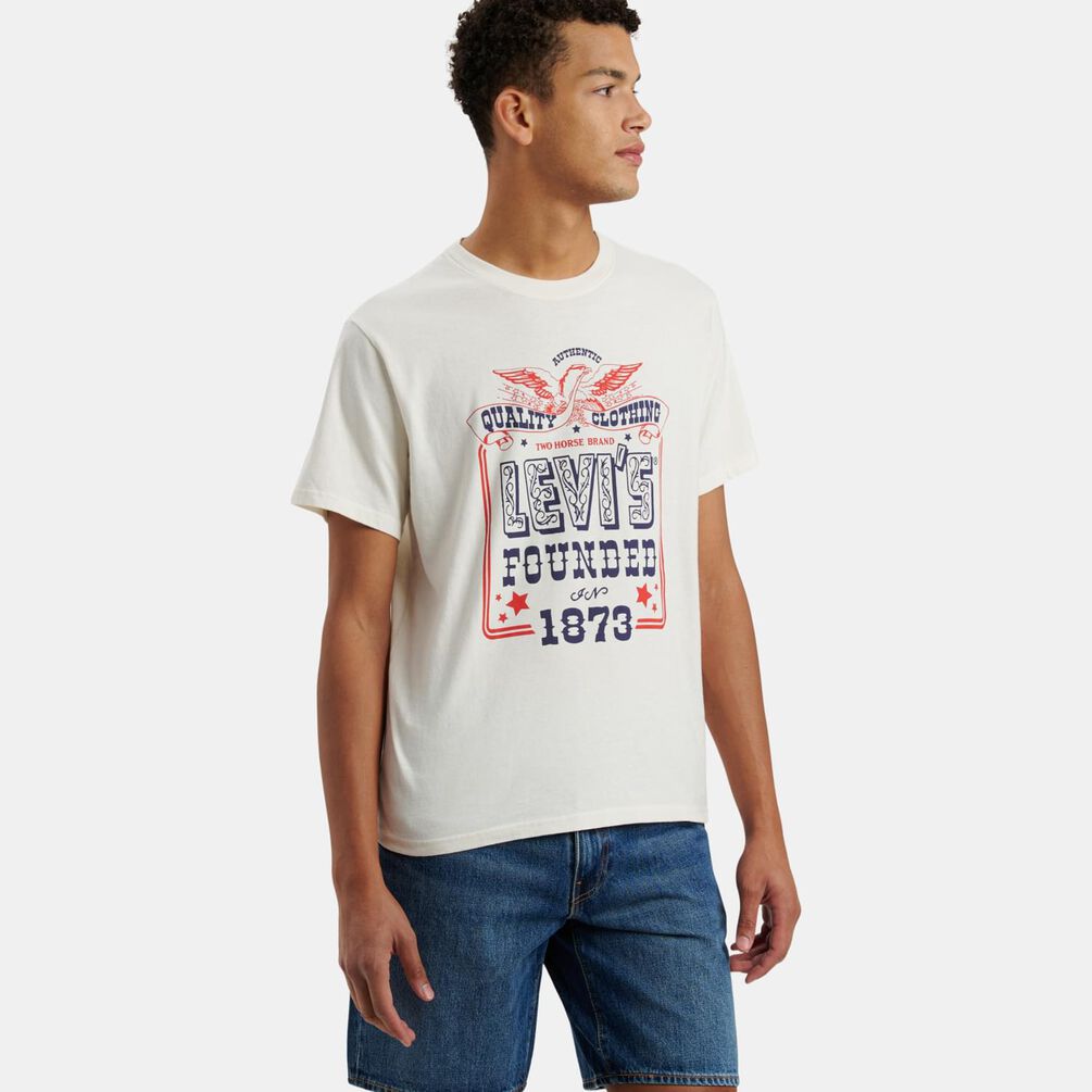 T-shirt Levi's Graphic Relaxed Fit, bianco/rosso/blu
