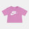 T-shirt Nike Sportswear Club Boxy, rosa/bianco