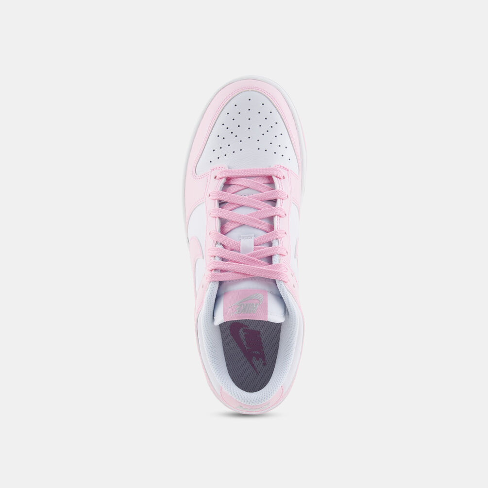 Nike Dunk Low SE Patent White Pink Rise (W), rosa/bianco