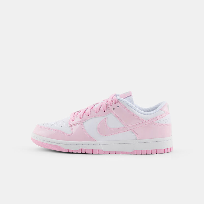 Nike Dunk Low SE Patent White Pink Rise (W), rosa/bianco
