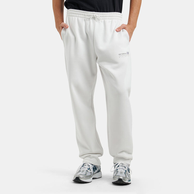 Pantaloni New Balance Graphic Fleece Pant, grigio