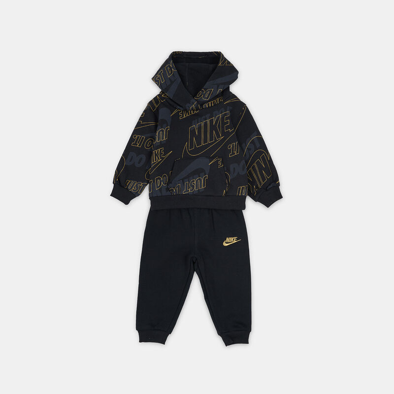 Completo Nike Sportswear Club Fleece Shine neonati, nero/oro