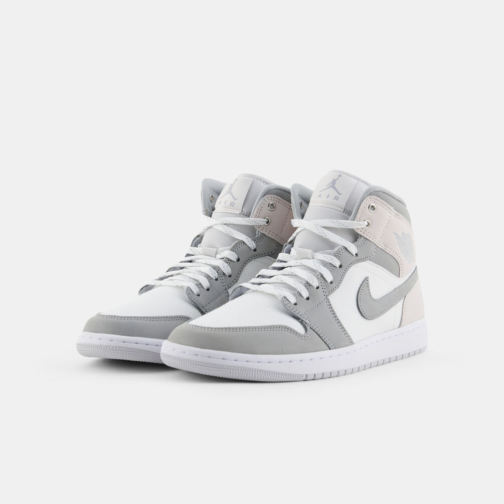 Air Jordan 1 Mid SE White Phantom Sail Light Smoke Grey, grigio/bianco