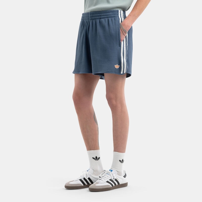Short adidas Sprinter Waffle Knit, blu/bianco